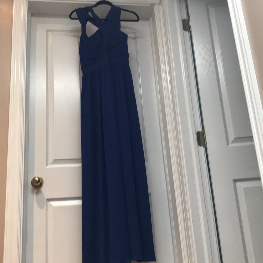 Blue sleeveless dress
